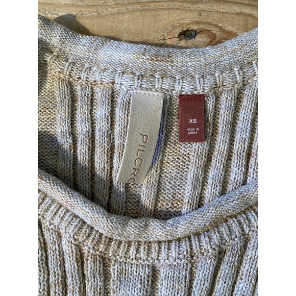 NWT Pilcro Women’s Beige Ribbed Sweater Vest Size XS MSRP $80 - Picture 3 of 8